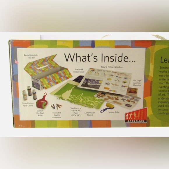 NEW NIB MASTER KITZ Art Painting Kit STARRY NIGHT BY vanGogh Kidzaw Rare - Picture 2 of 4